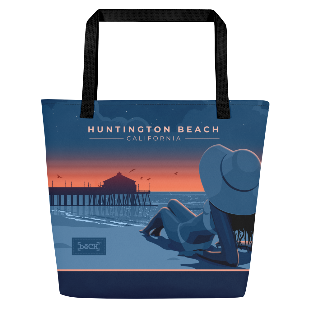 Huntington Beach Tote Bag - Night Sky