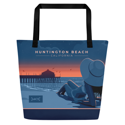 Huntington Beach Tote Bag - Night Sky