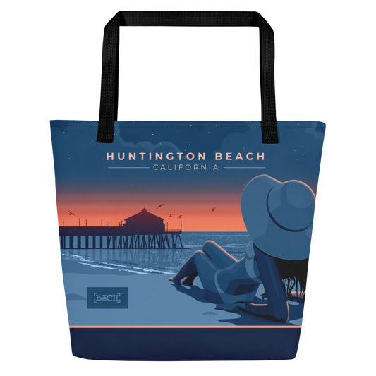 Huntington Beach Tote Bag - Night Sky