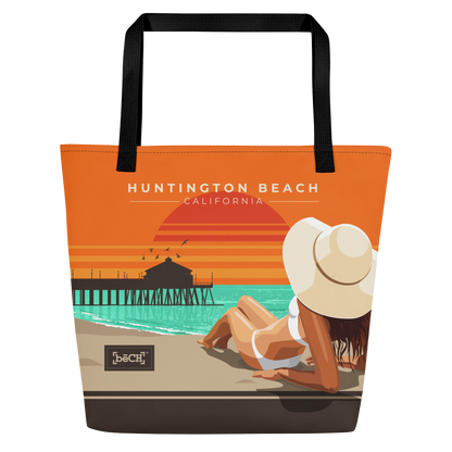 Huntington Beach Tote Bag - Orange