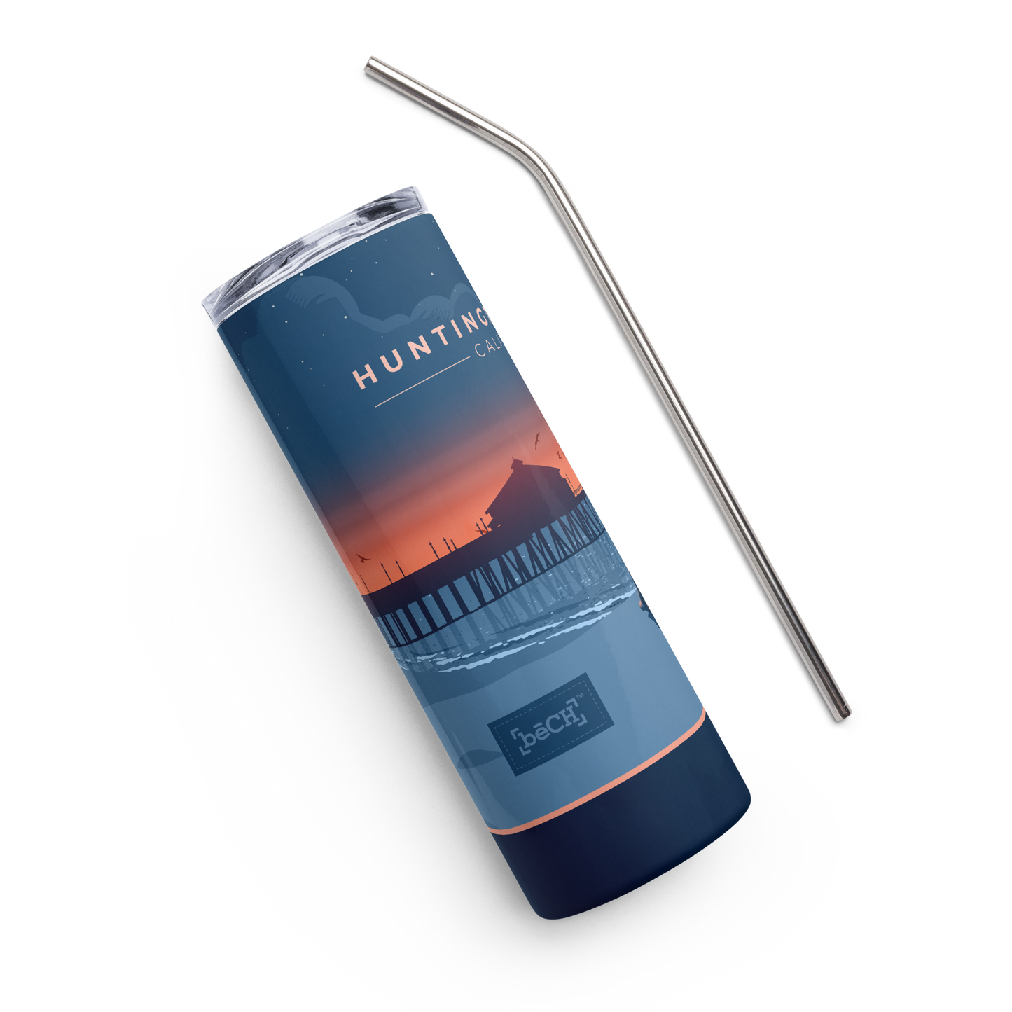 Huntington Beach Tumbler - Night Sky