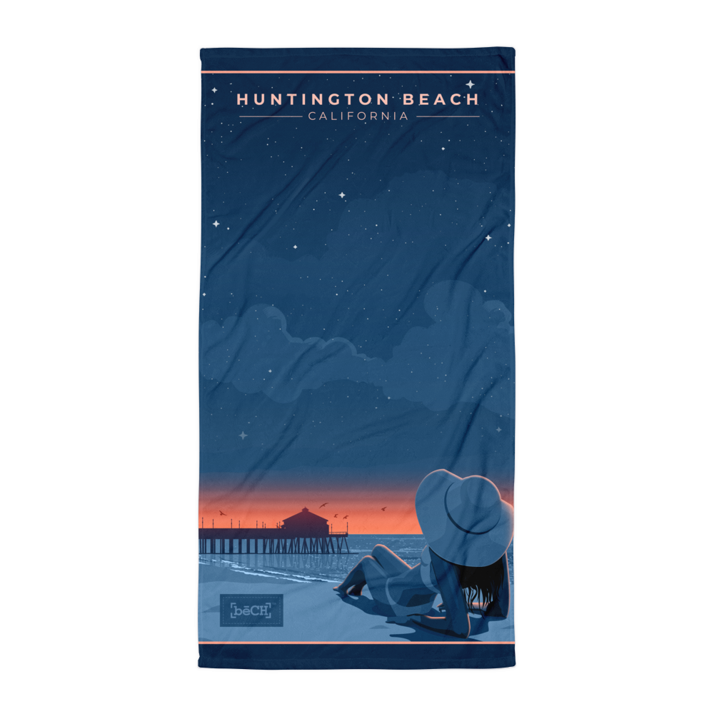 Huntington Beach Towel - Night Sky