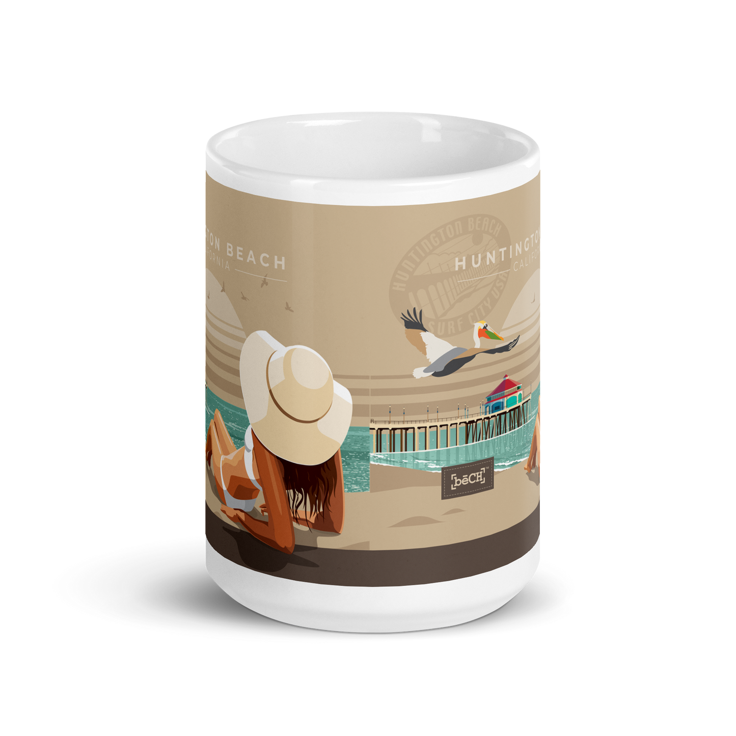 Huntington Beach Mug - Beige