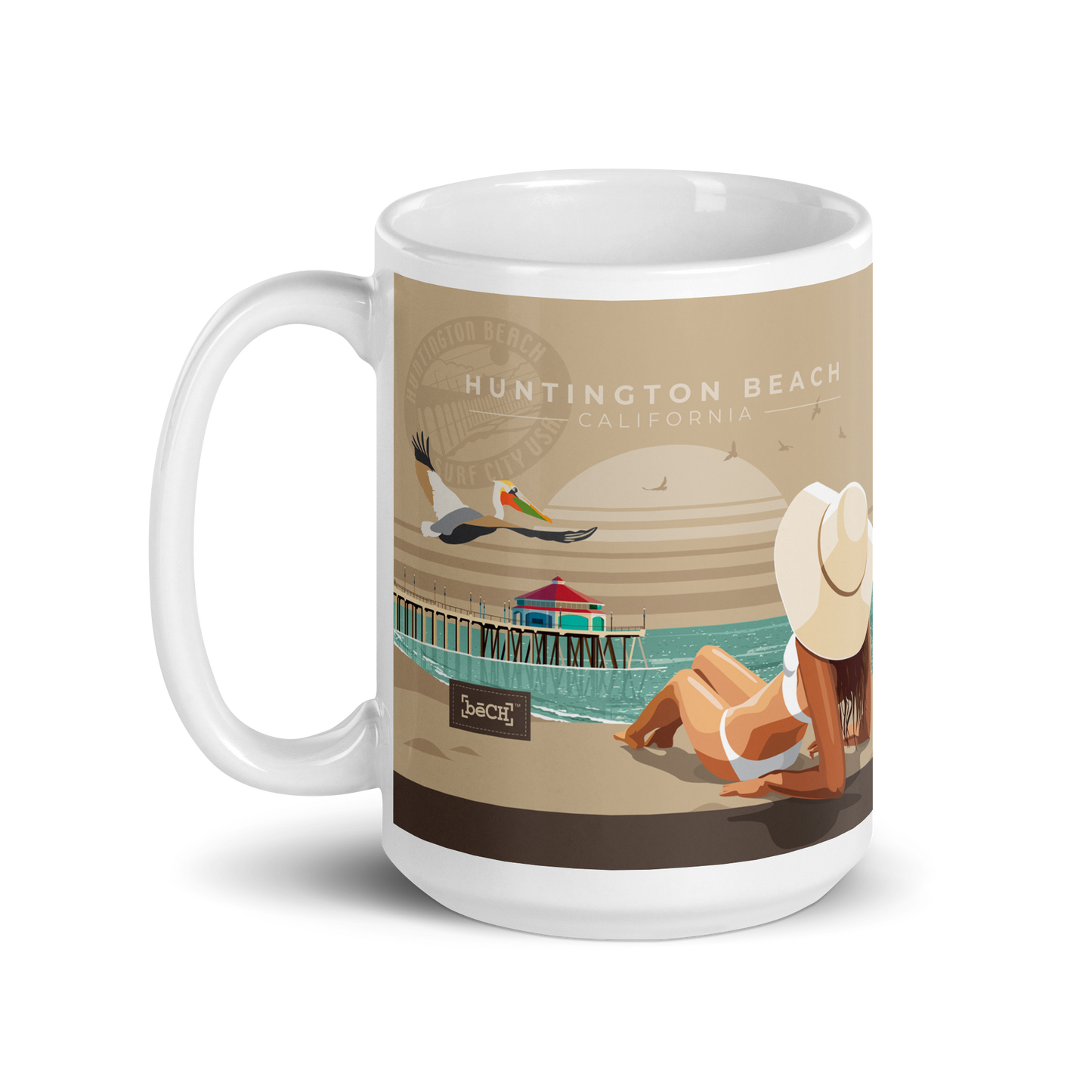 Huntington Beach Mug - Beige