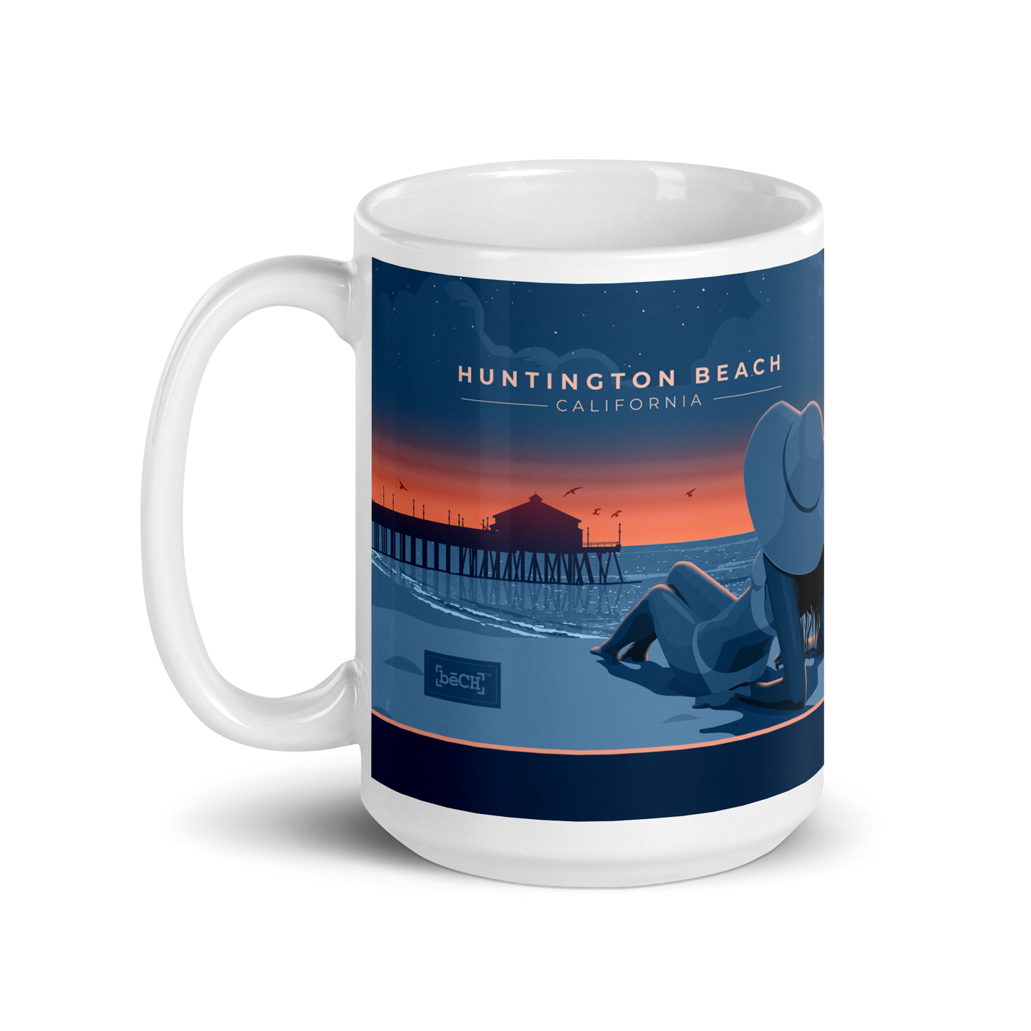 Huntington Beach Mug - Night Sky