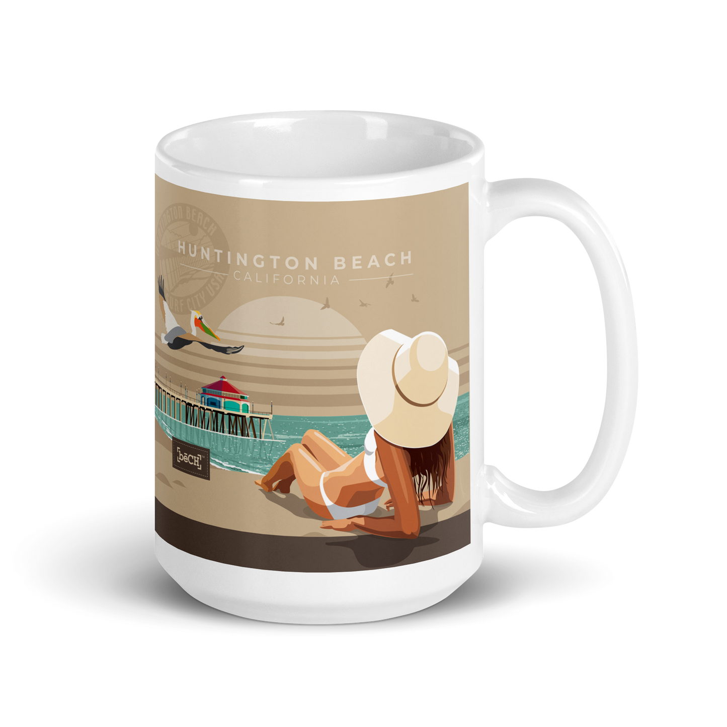 Huntington Beach Mug - Beige