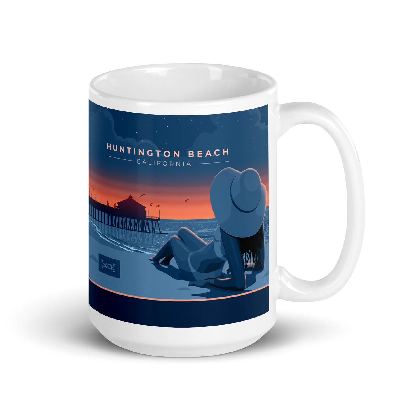 Huntington Beach Mug - Night Sky