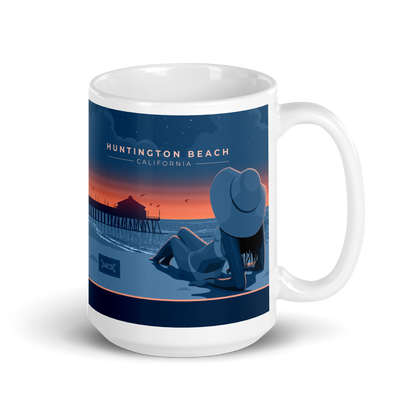 Huntington Beach Mug - Night Sky